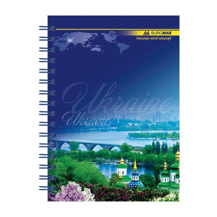 Блокнот Buromax spiral side, А6, 96sheets, square, UKRAINE (assorted) (BM.2422) изображение 4