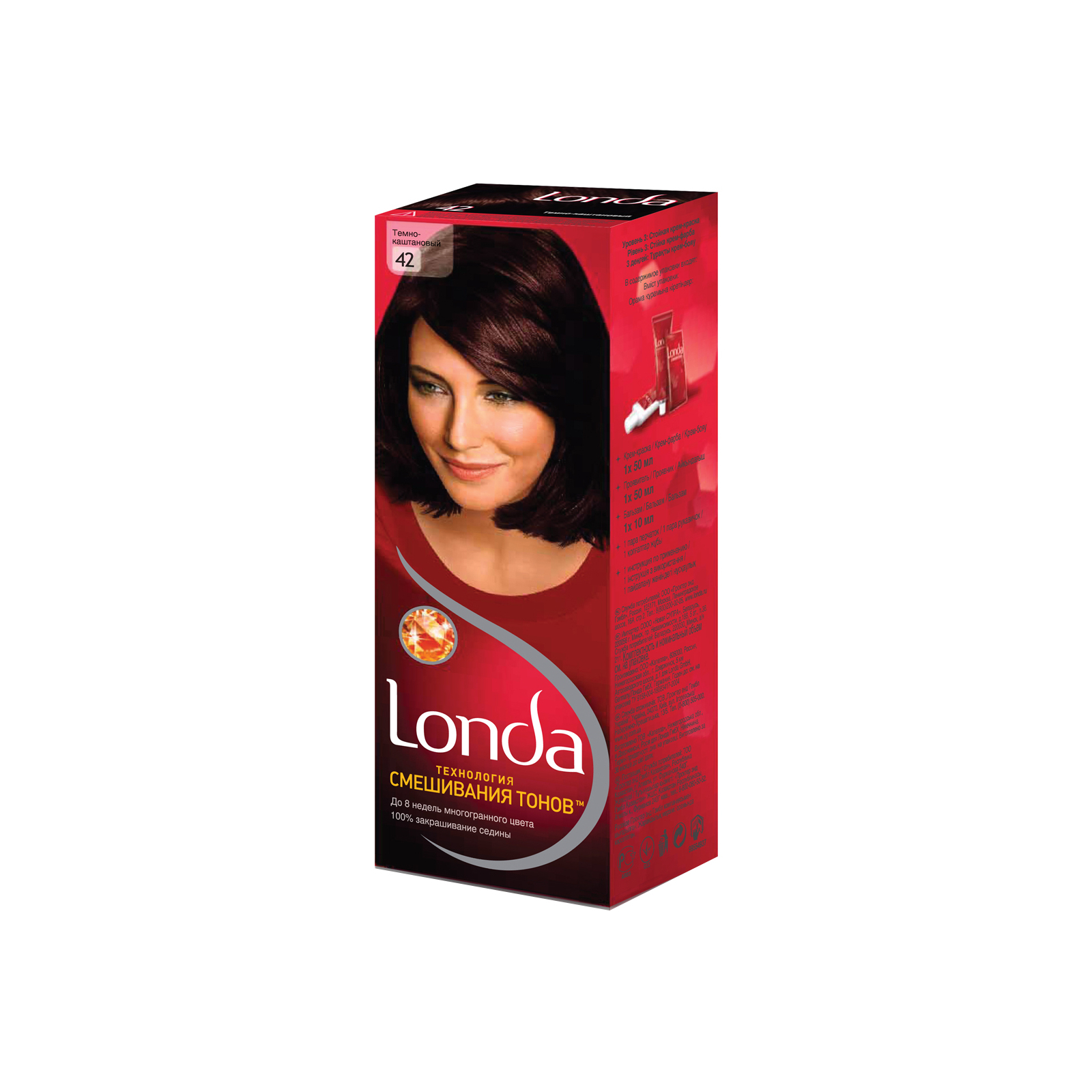 Фарба для волосся Londa стойкая 42 Темно-Каштановый (4015203134427)