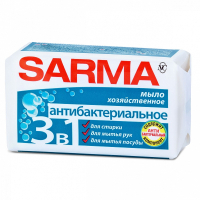 Твердое мыло Sarma хозяйственное с антибактериальным эффектом 140 г (4600697111483)