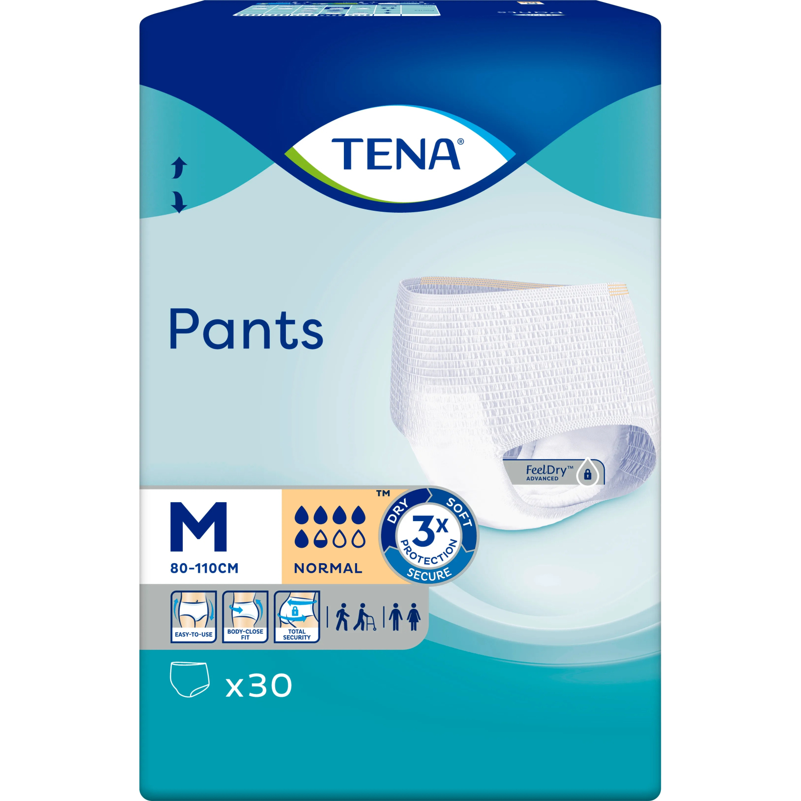 Подгузники для взрослых Tena Pants Normal Medium 30 шт (7322541150611) изображение 2