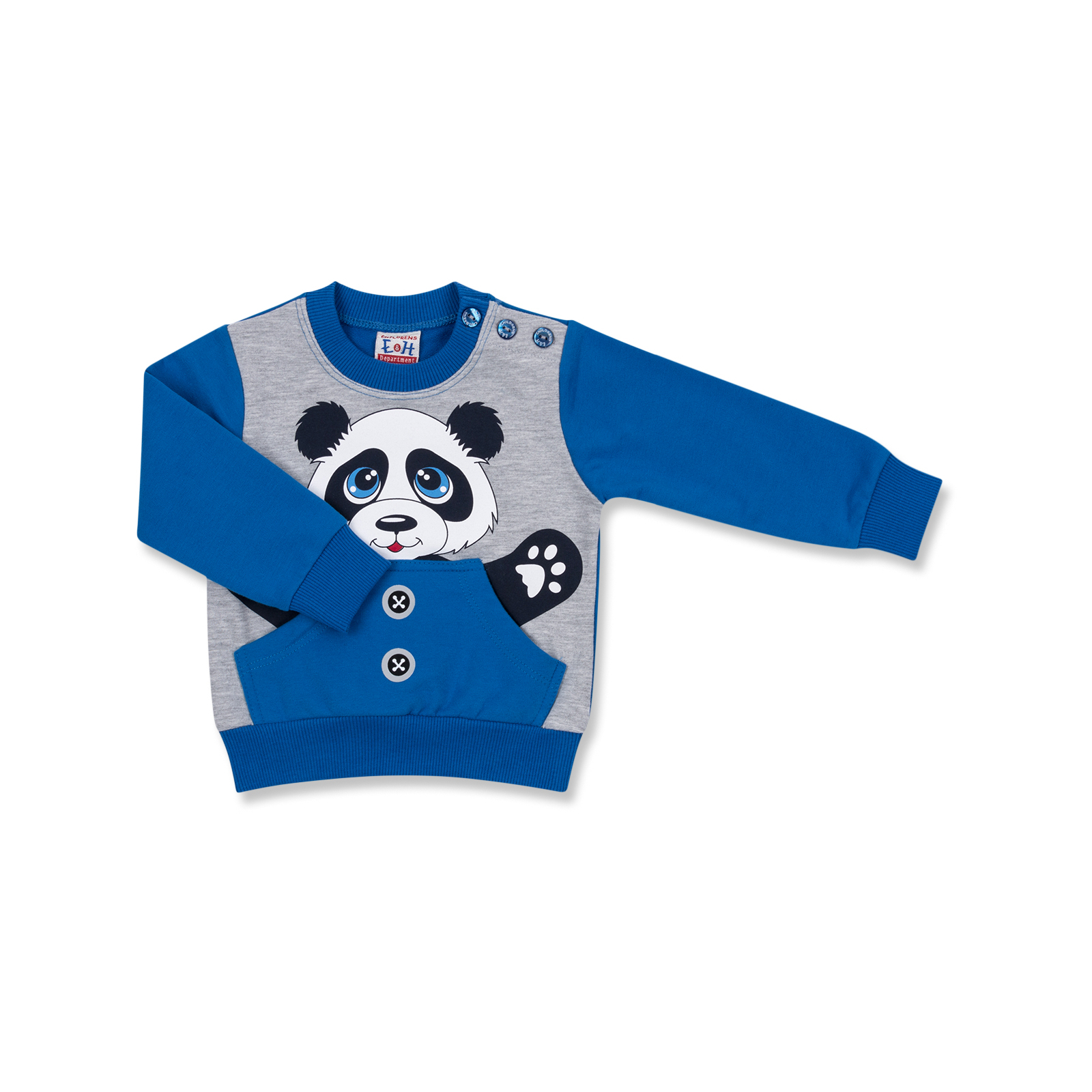 Набір дитячого одягу Breeze з пандою (8677-74B-blue) зображення 2