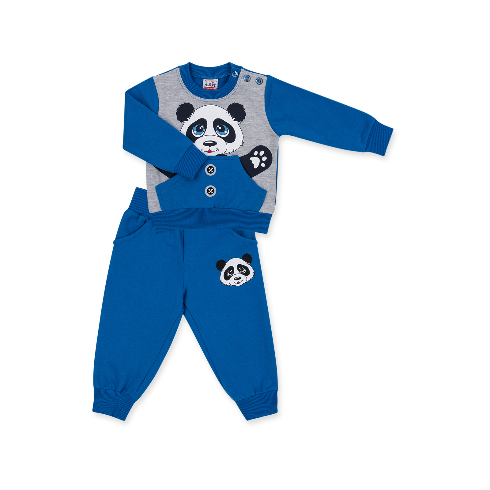 Набор детской одежды Breeze с пандой (8677-74B-blue)
