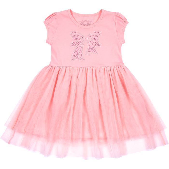 Платье детское Breeze с бантиком из страз (6283-92G-peach)
