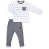 Набір дитячого одягу E&H в смужку із кишенькою (8999-68B-gray)
