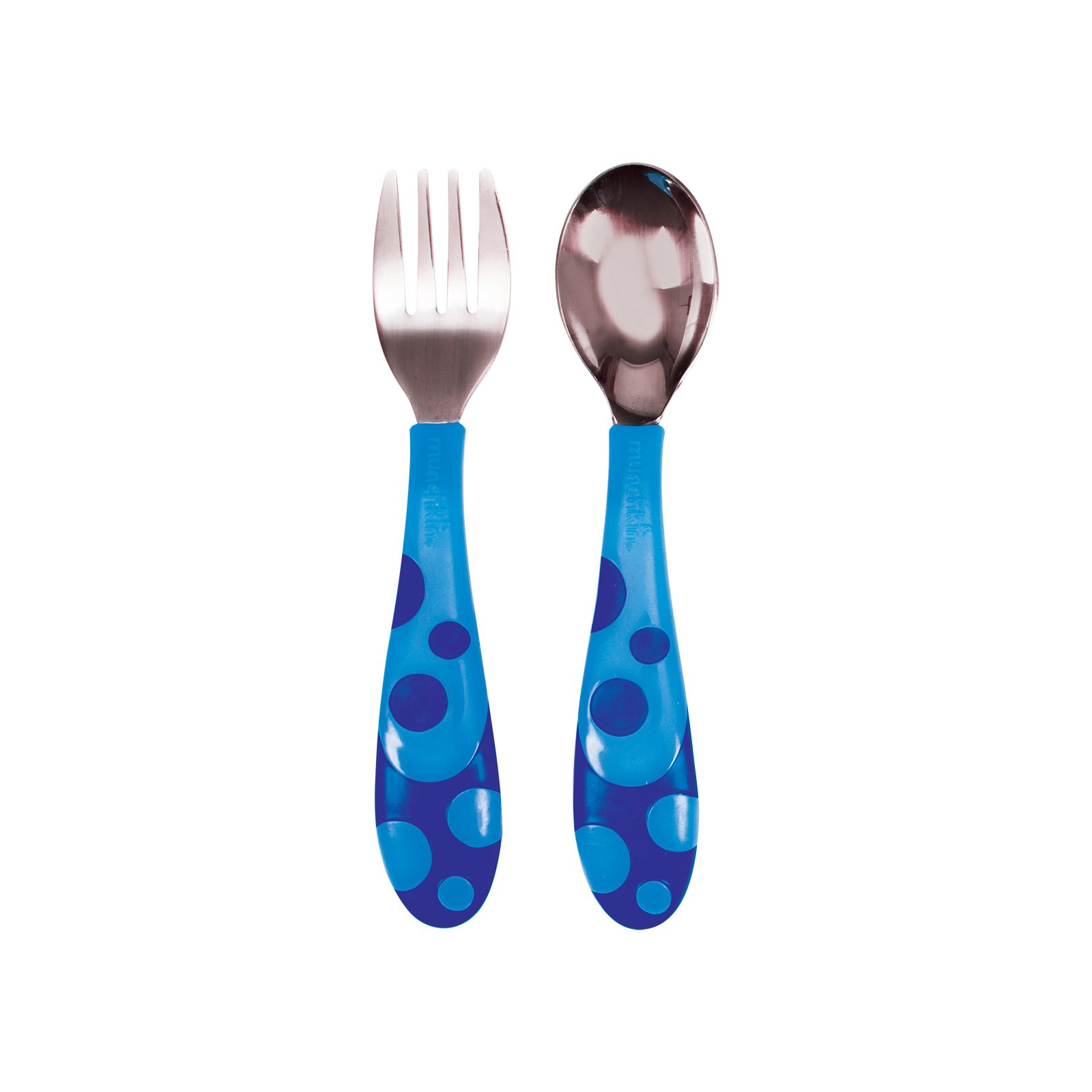 Набор детской посуды Munchkin Ложка + вилка голубые (011404.01)