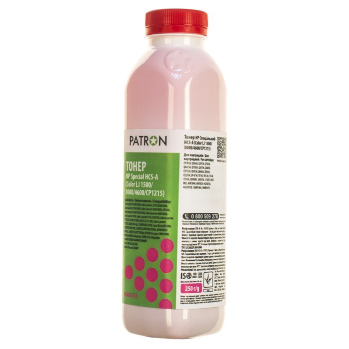 Тонер HP CLJ 1500/3000/4600/CP1215) MAGENTA 50г Patron (HCS-A-M-050) зображення 2