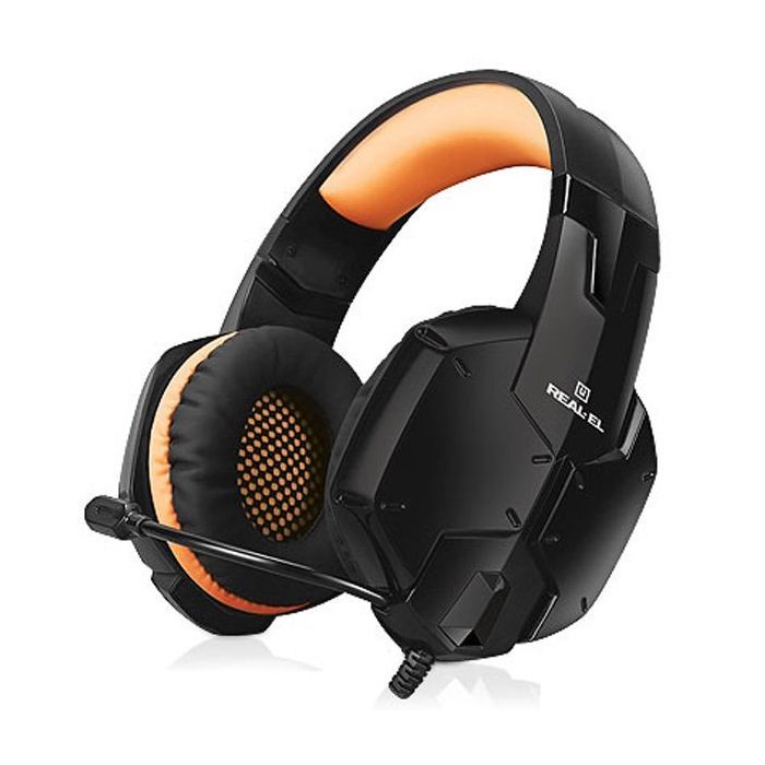 Наушники REAL-EL GDX-7700 SURROUND 7.1 black-orange