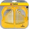 Набір інструментів Topex ключі шестигранні HEX и Torx, набір 18 шт.*1 уп. (35D952) зображення 2