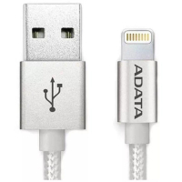 Дата кабель USB 2.0 AM to Lightning 1.0m MFI Silver ADATA (AMFIAL-100CMK-CSV) изображение 2