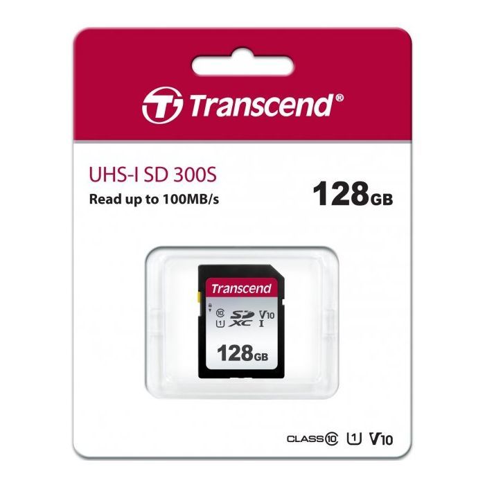 Карта памяти Transcend 128GB SDXC class 10 UHS-I U1 V10 (TS128GSDC300S) изображение 2