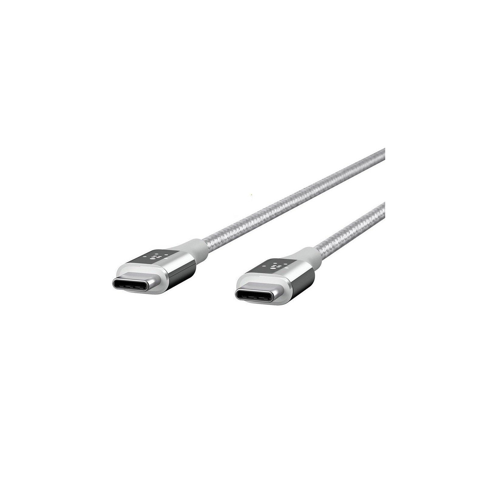 Дата кабель USB-C to USB-C 1.2m USB 3.1 MIXIT DuraTek silver Belkin (F2CU050bt04-SLV)