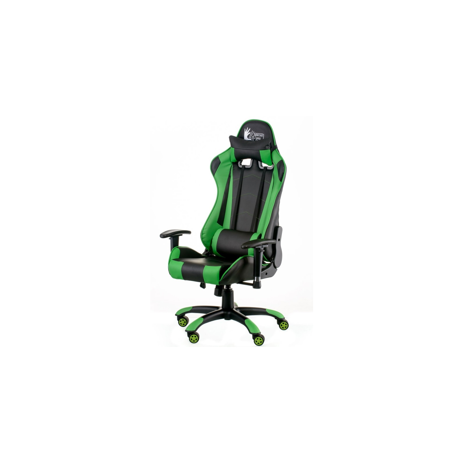 Крісло ігрове Special4You ExtremeRace black/green (000003630)