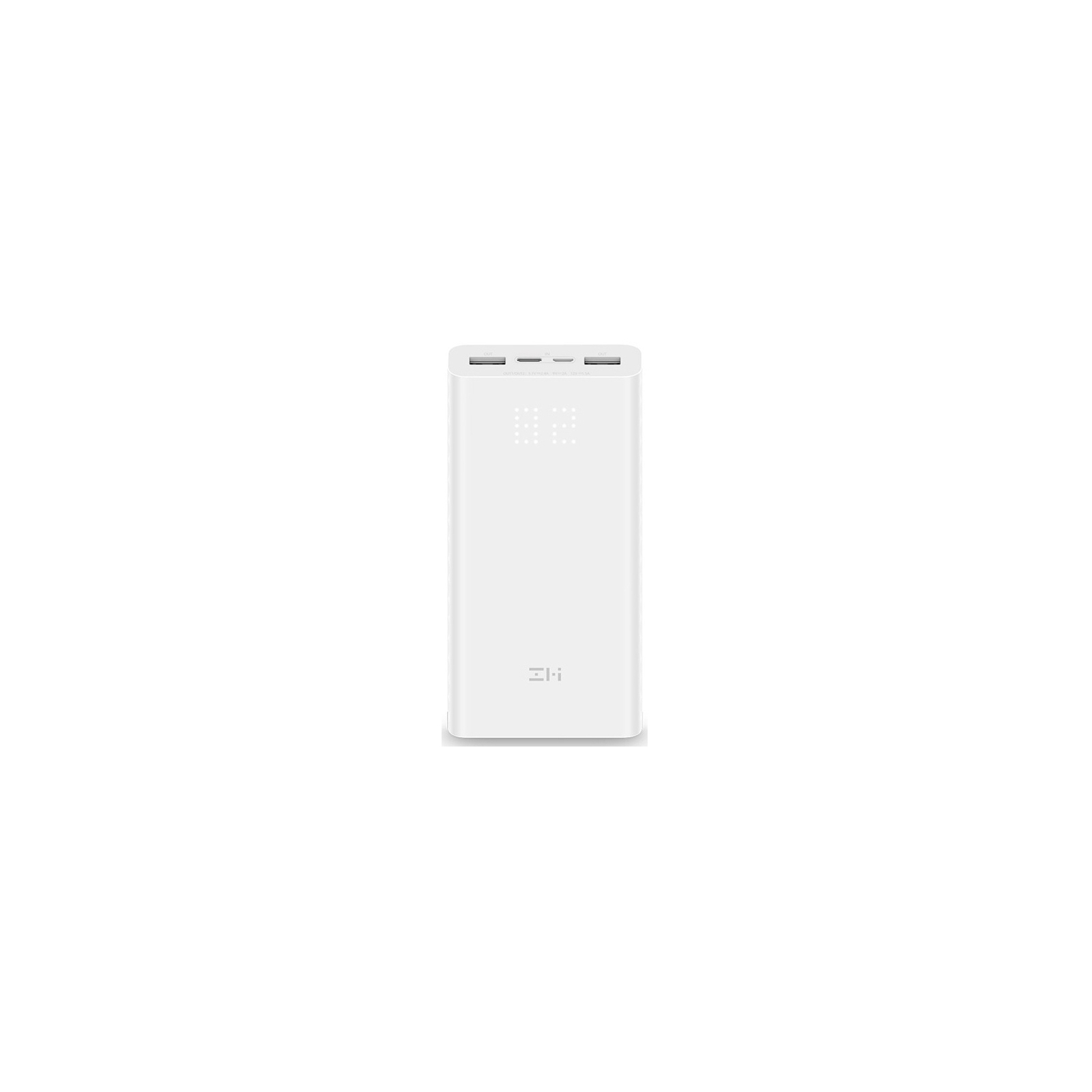 Батарея універсальна ZMI Aura 20000mAh Type-C 2*USB QC2.0/3.0 White (QB821) зображення 2