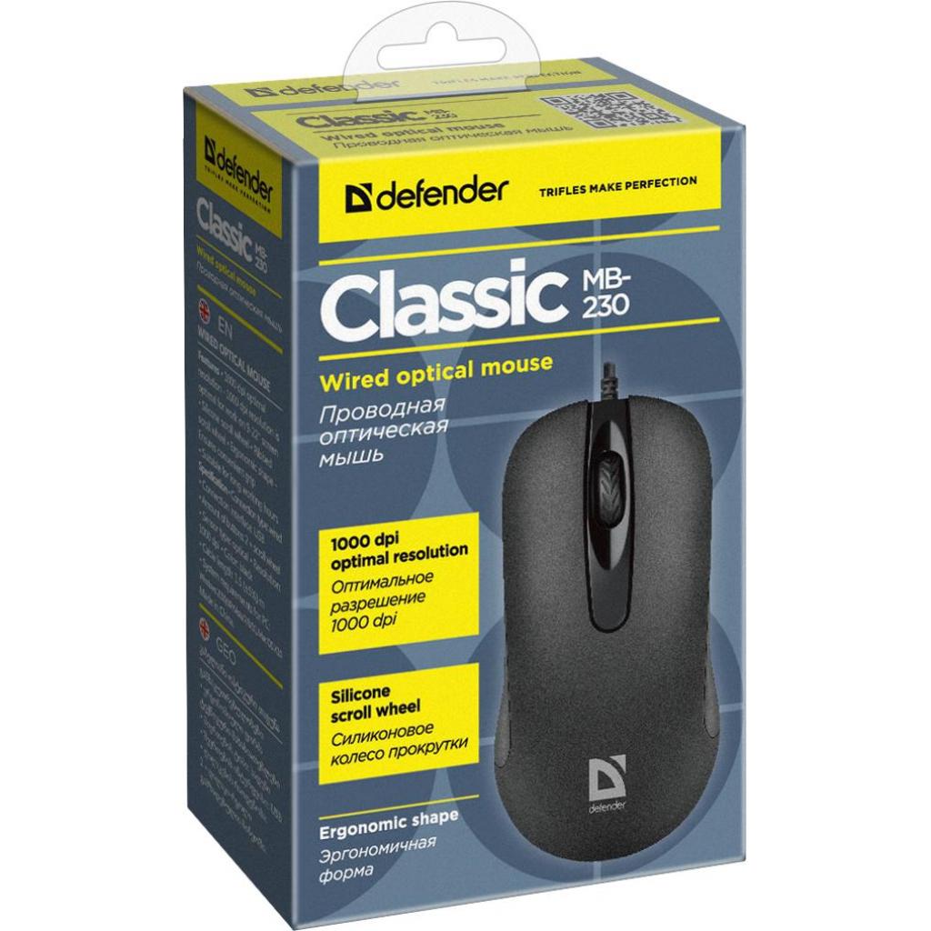 Мишка Defender Classic MB-230 Black (52230) зображення 5