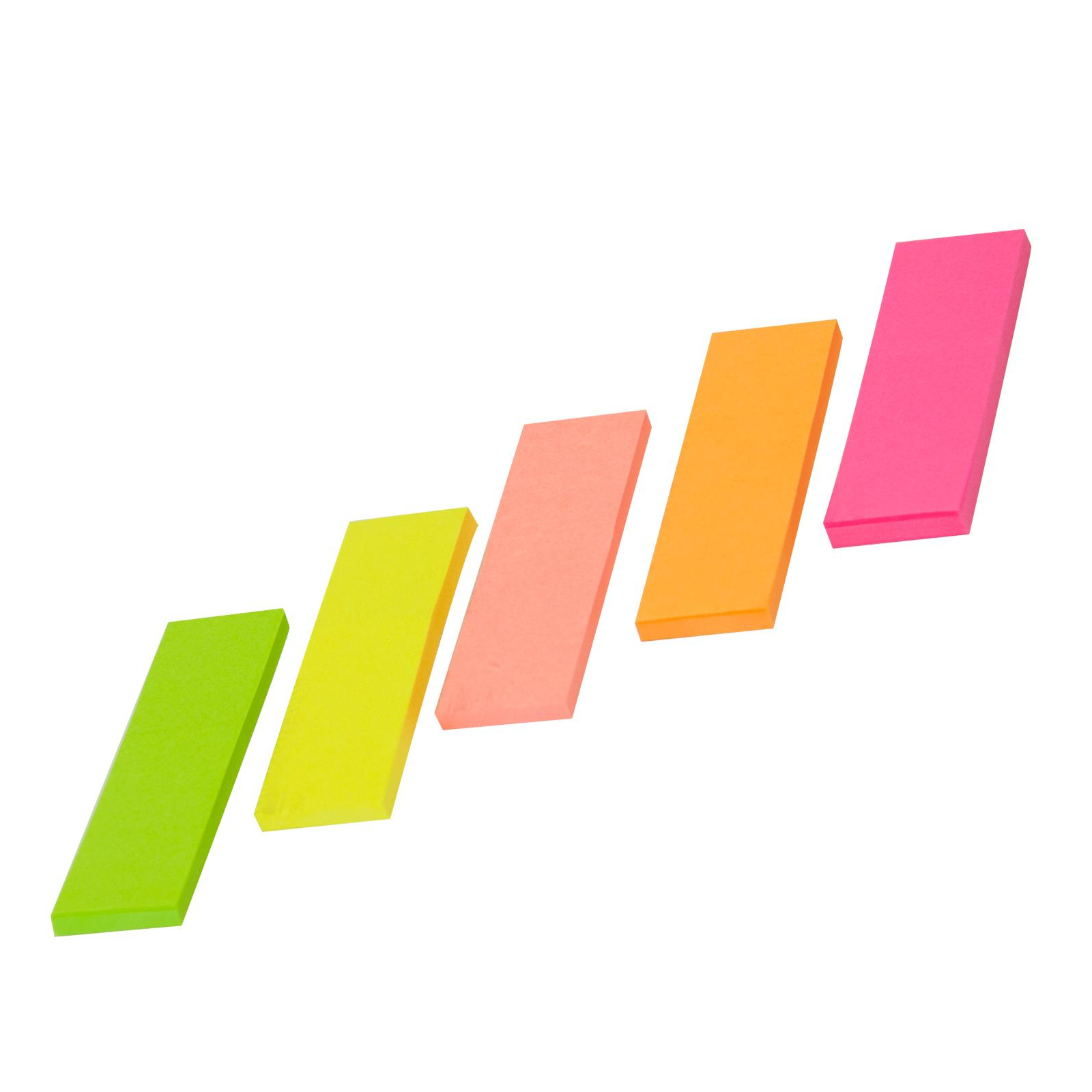 Стікер-закладка Buromax Plastic bookmarks 45x15mm, 5*30шт, rectangles, neon colors (BM.2331-98) зображення 2