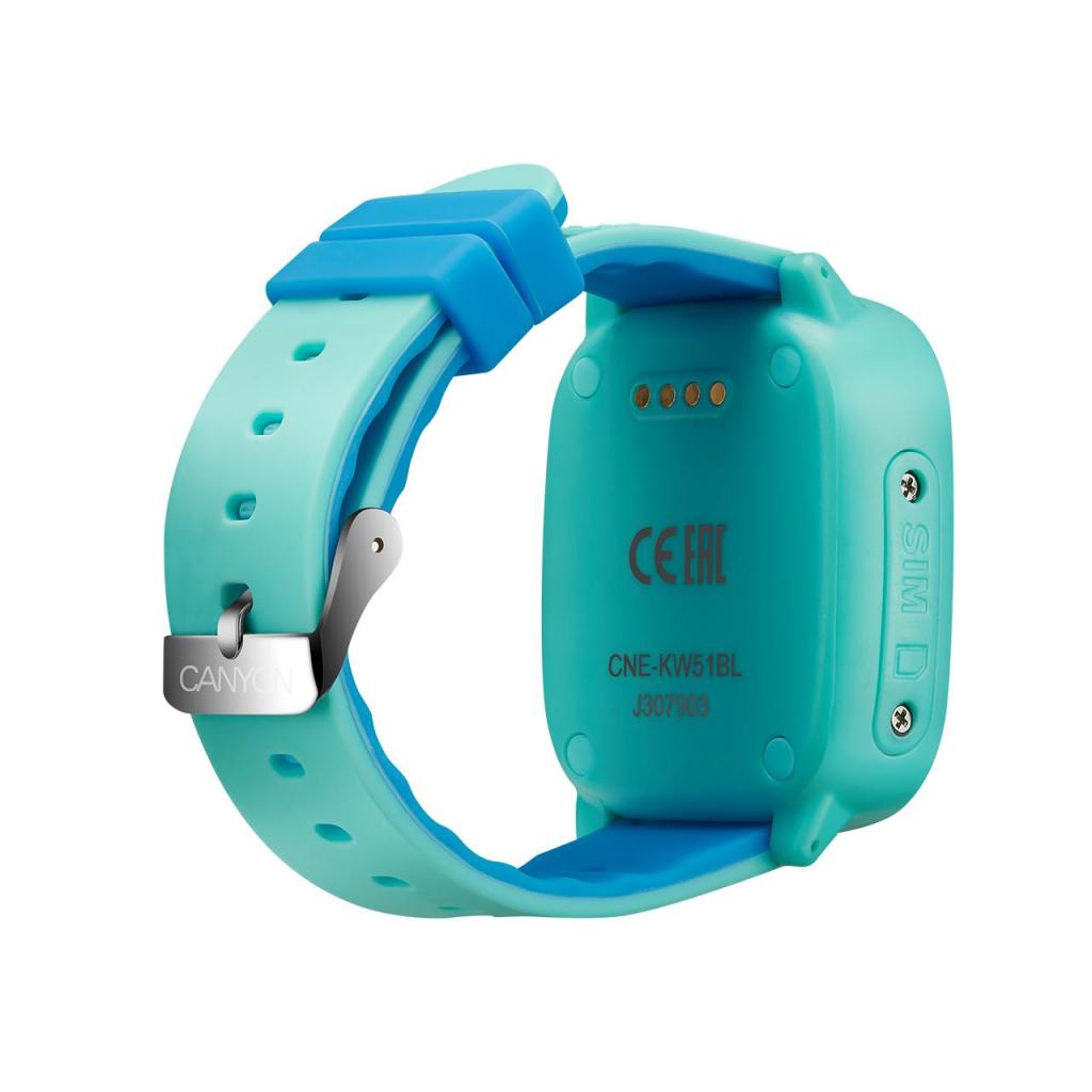 Смарт-часы Canyon CNE-KW51BL Kids smartwatch GPS Blue (CNE-KW51BL) изображение 3