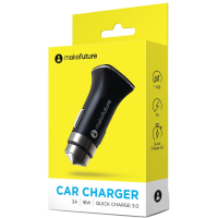 Зарядное устройство MakeFuture Car 3A QuickCharge Black (MCC-31QBK)