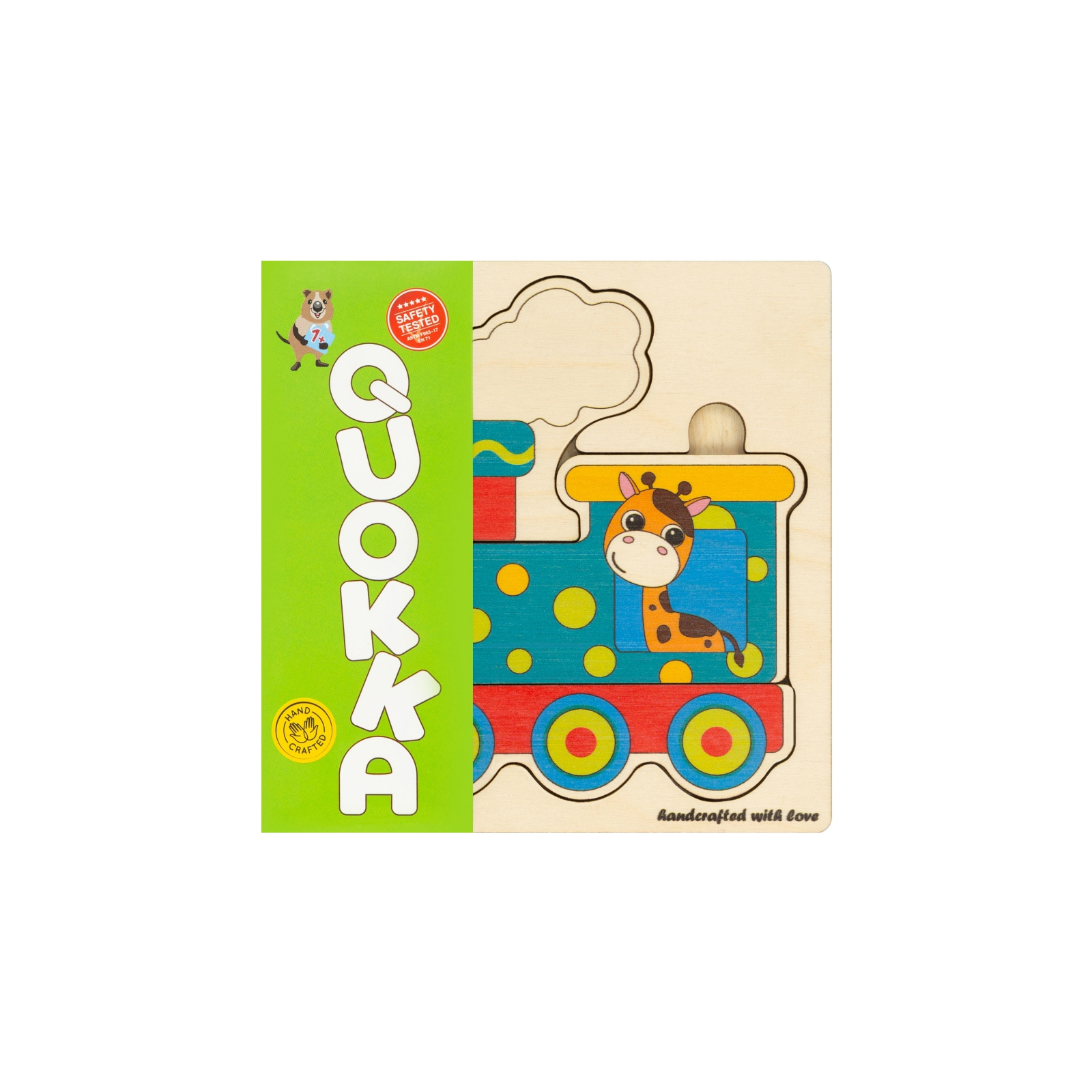 Развивающая игрушка Quokka Пазл-мозаика Поезд (QUOKA014PM)