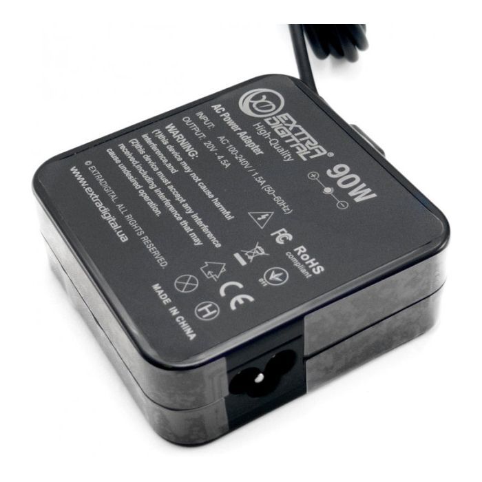 Блок питания к ноутбуку Extradigital Lenovo 20V, 4.5A, 90W (5.5x2.5) High Quality (PSL3866) изображение 2