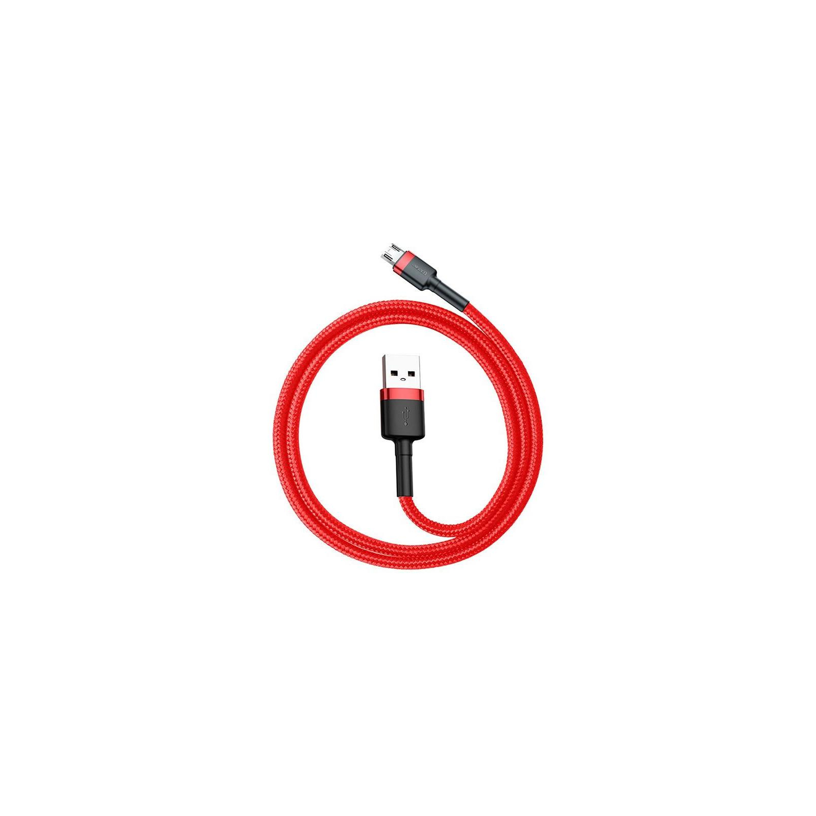 Дата кабель USB 2.0 AM to Micro 5P 1.0m Cafule 2.4A red+black Baseus (CAMKLF-B91) зображення 2