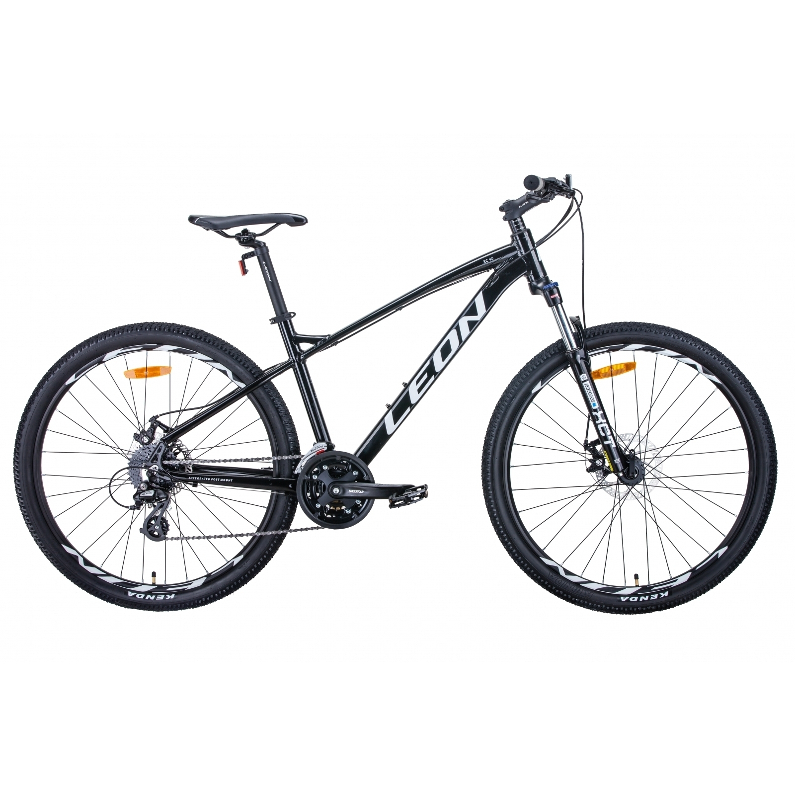 Велосипед Leon 27.5" XC-90 AM preload DD рама-19" Al 2020 чёрно-белый c сер (OPS-LN-27.5-057)