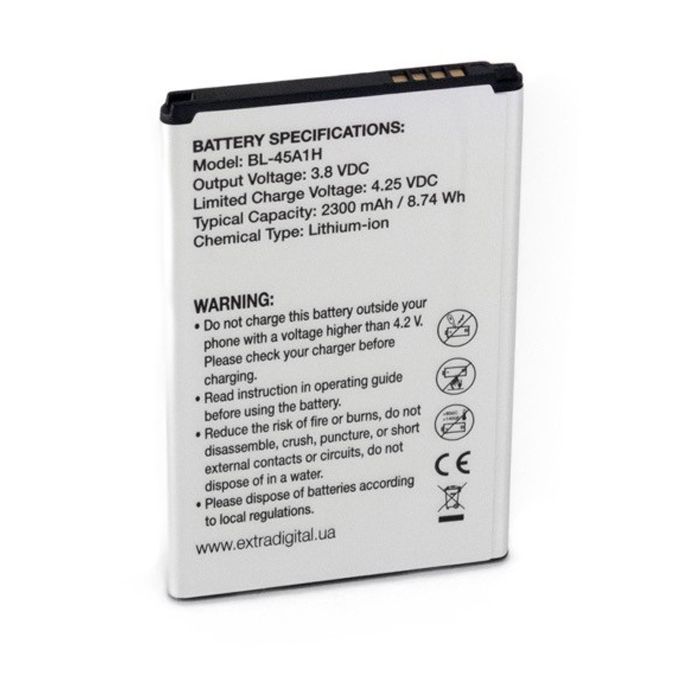 Акумуляторна батарея Extradigital LG K10 (BL-45A1H) 2300 mAh (BML6430) зображення 2