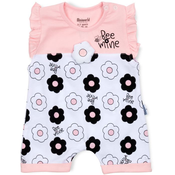 Боди детское Miniworld с цветочками (14940-56G-pink)