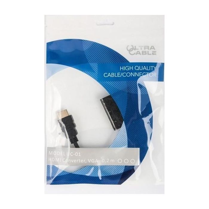 Переходник HDMI A Plug -VGA 0.2m Ultra (UC-01) изображение 2
