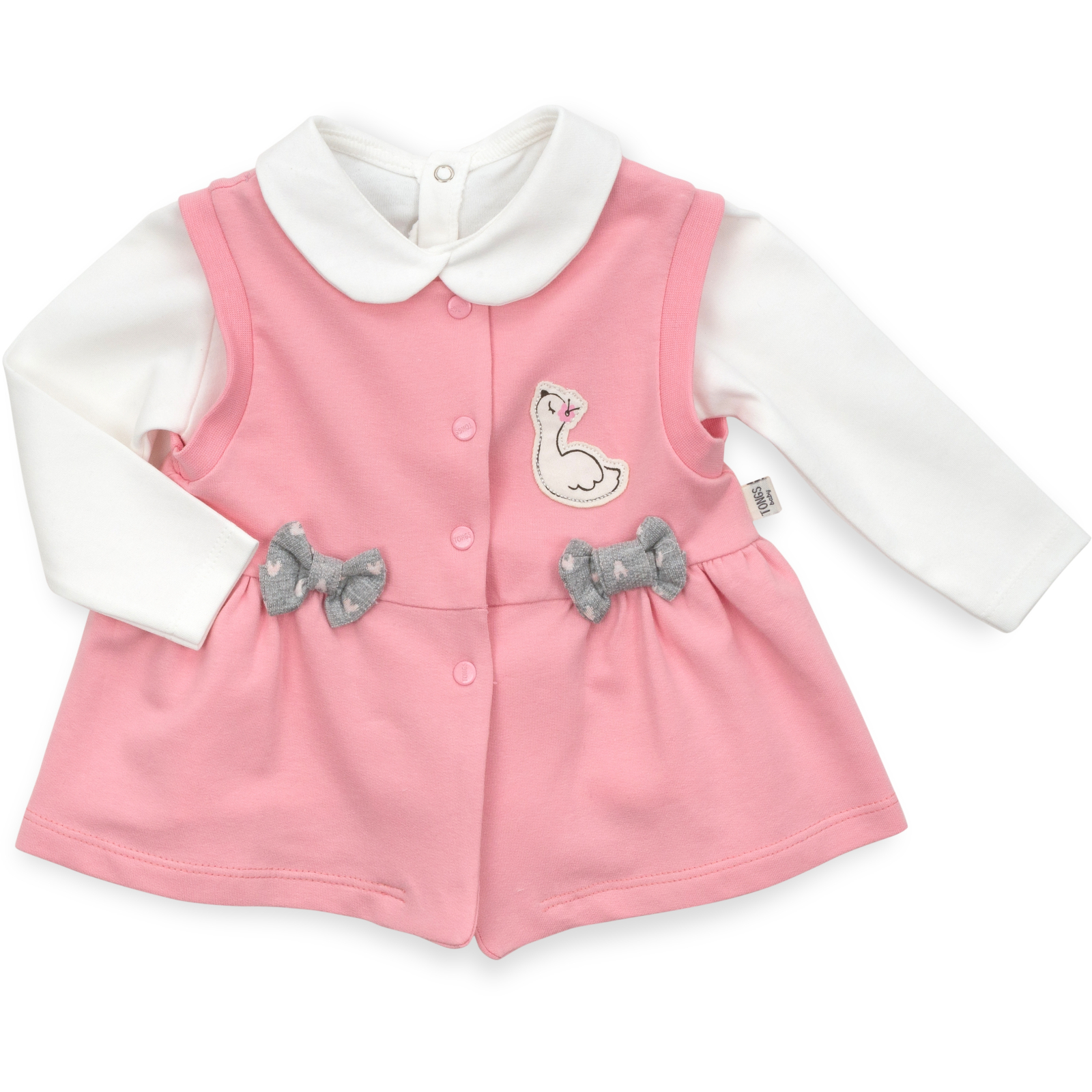 Набір дитячого одягу Tongs з бантиками (2624-74G-pink) зображення 2
