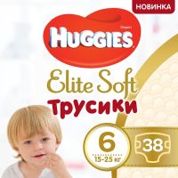 Підгузки Huggies Elite Soft Pants XXL 6 (15-25 кг) Giga 38 шт (5029053548371)