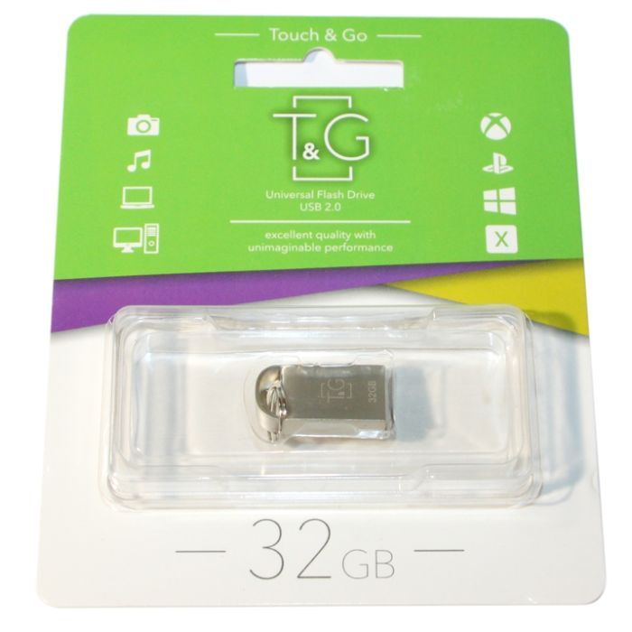 USB флеш накопитель T&G 32GB 107 Metal Series Silver USB 2.0 (TG107-32G)