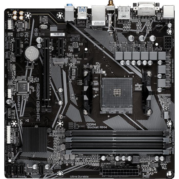 Материнская плата GIGABYTE A520M DS3H AC изображение 2
