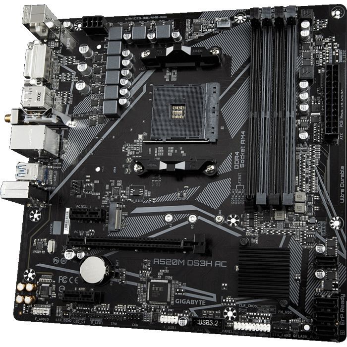 Материнская плата GIGABYTE A520M DS3H AC изображение 4