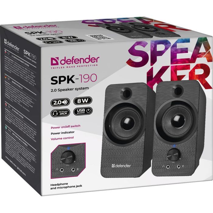 Акустическая система Defender SPK-190 Black (65190) изображение 3