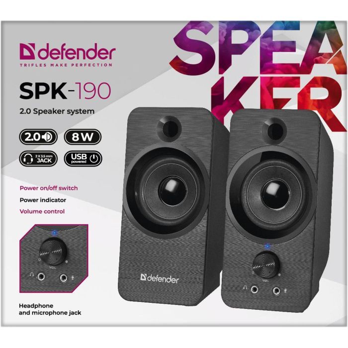 Акустическая система Defender SPK-190 Black (65190) изображение 4