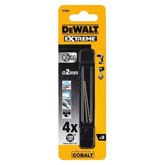 Сверло DeWALT EXTREME INDUSTRIAL COBALT HSS-CO, 2 х 49 х 24 мм, 2 шт (DT4900) изображение 3