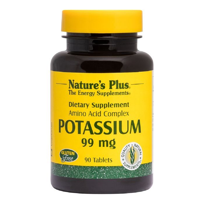 Минералы Natures Plus Калий, Potassium, Nature's Plus, 99 мг, 90 таблеток (NTP3370)