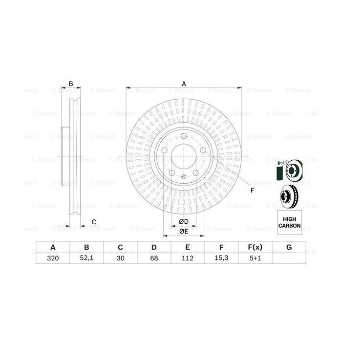 Гальмівний диск Bosch 0 986 479 753 зображення 5