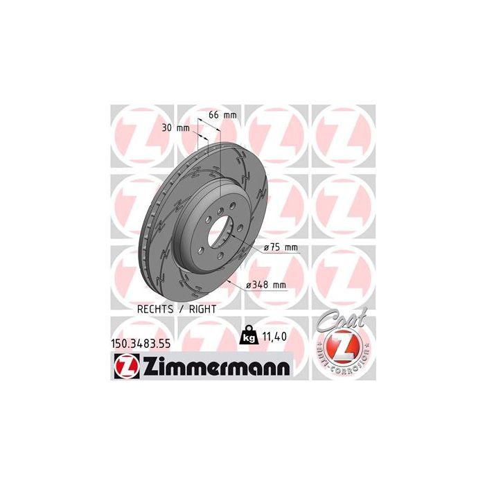 Гальмівний диск ZIMMERMANN 150.3483.55