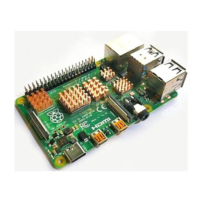 Дополнительное оборудование для Микро ПК Raspberry Pi комплект радиаторов для Raspberry Pi 4, медь, 5 шт (RA603) изображение 2