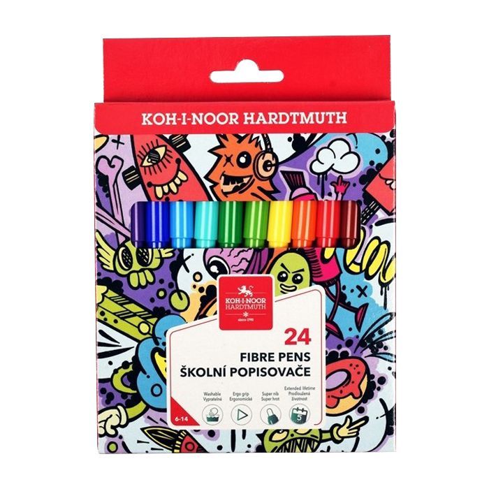 Фломастеры Koh-i-Noor Teenage 24 цвета (771002/24)