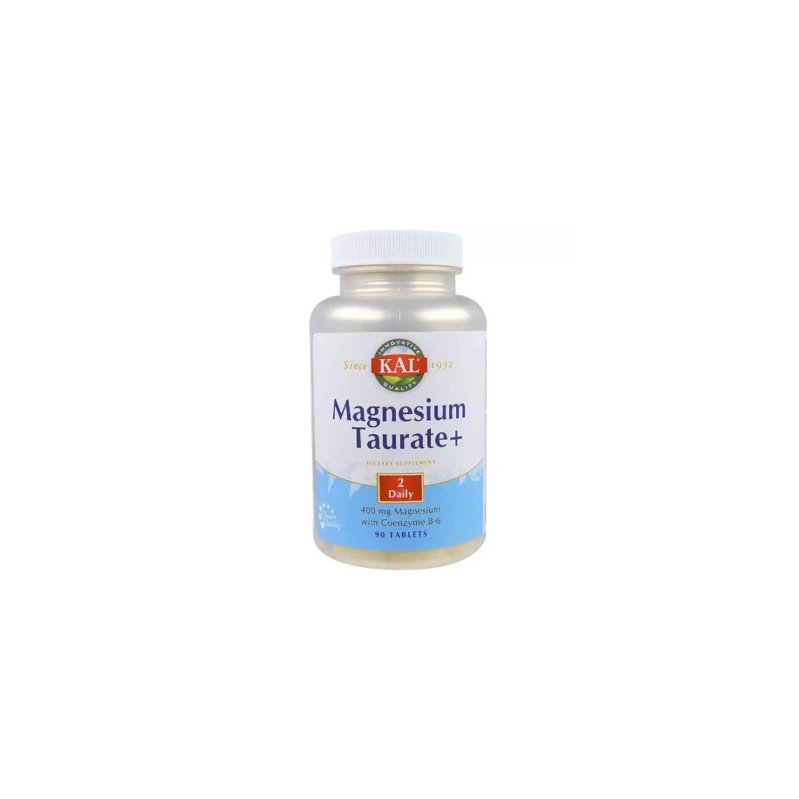 Минералы KAL Таурат Магния, Magnesium Taurate+, 400 мг, 90 Таблеток (CAL-36975)
