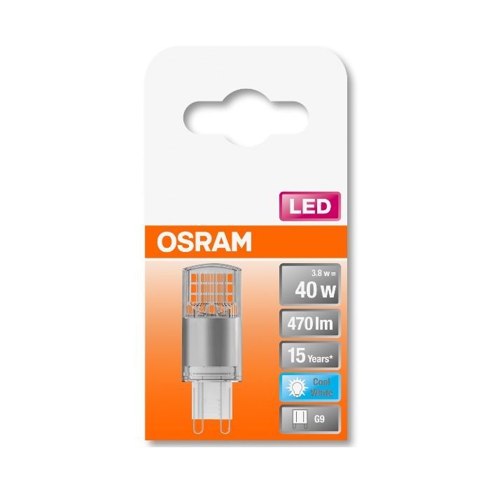 Лампочка Osram LEDPIN40 3,8W/840 230V CL G9 FS1 (4058075432420) изображение 6