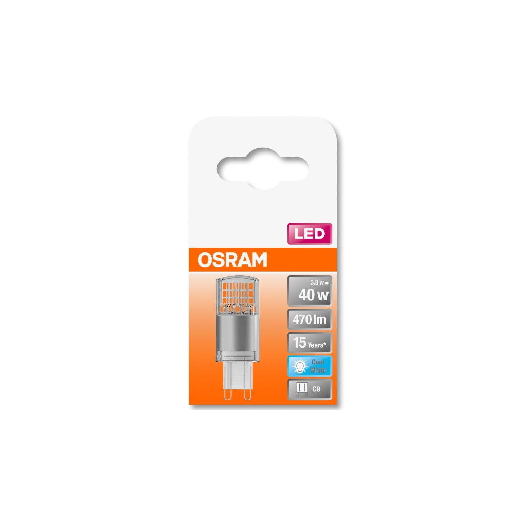 Лампочка Osram LEDPIN40 3,8W/840 230V CL G9 FS1 (4058075432420) зображення 6