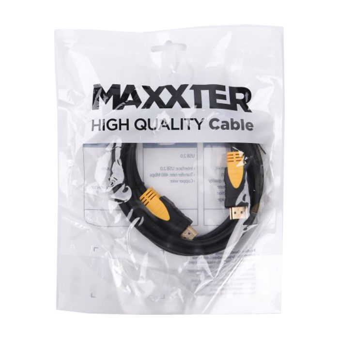 Кабель мультимедійний HDMI to HDMI 2.0m V.2.0 Maxxter (VP-HDMI-2M) зображення 2