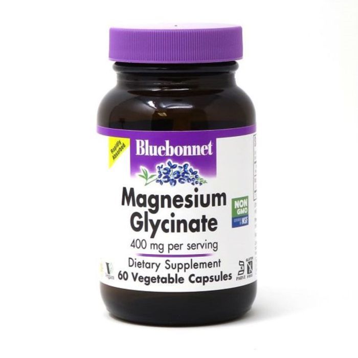Минералы Bluebonnet Nutrition Магний Глицинат, 400 Мг, Magnesium Glycinate, 60 вегетариан (BLB0748)