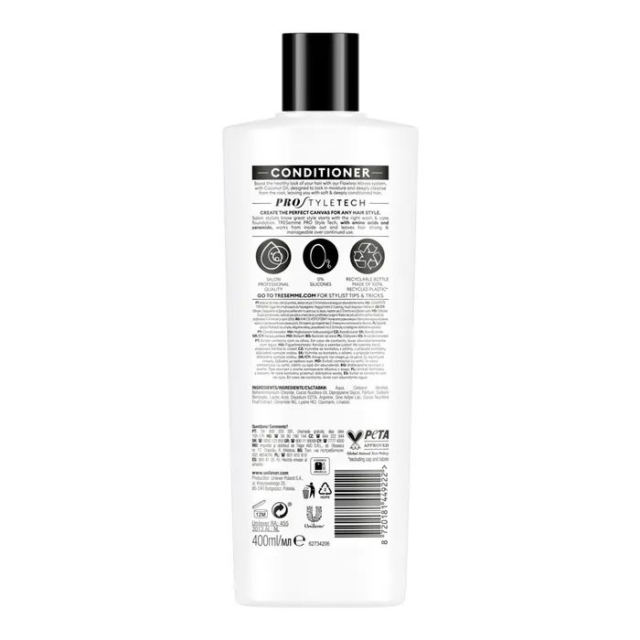 Кондиціонер для волосся Tresemme Flawless Waves Зволожувальний 400 мл (8720181449222) зображення 2