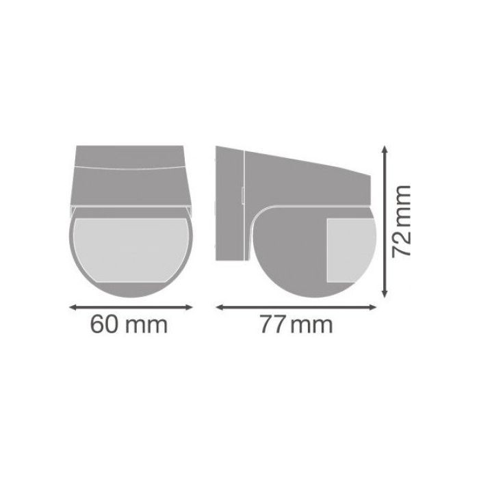 Датчик движения LEDVANCE WALL 110DEG IP44 DG (4058075244757) изображение 3