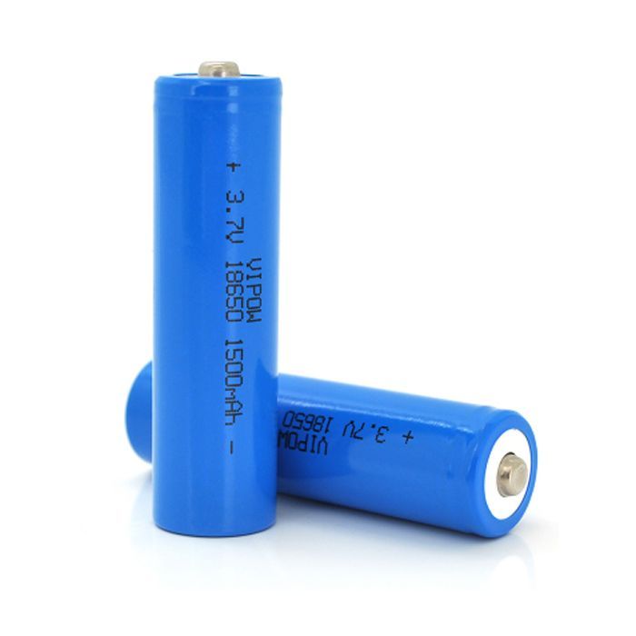 Аккумулятор 18650 1500mAh, TipTop, 3.7V, Blue Vipow (ICR18650-1500mAhTT)