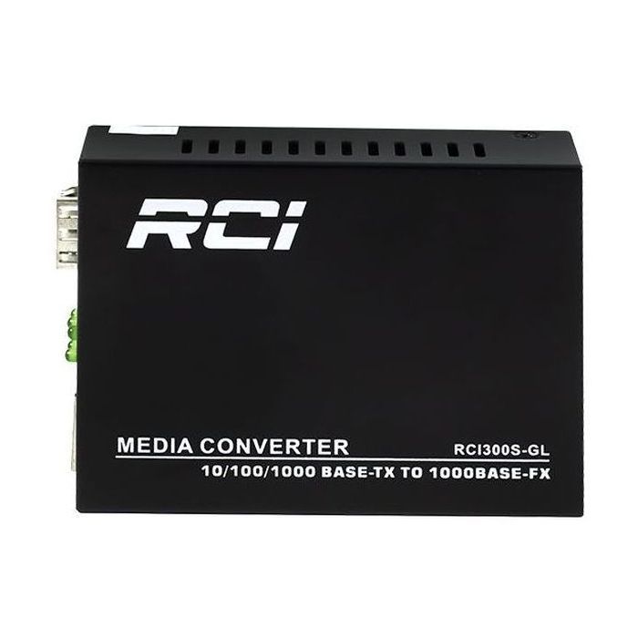 Медиаконвертер RCI 1G, SFP slot, RJ45, standart size metal case (RCI300S-GL)